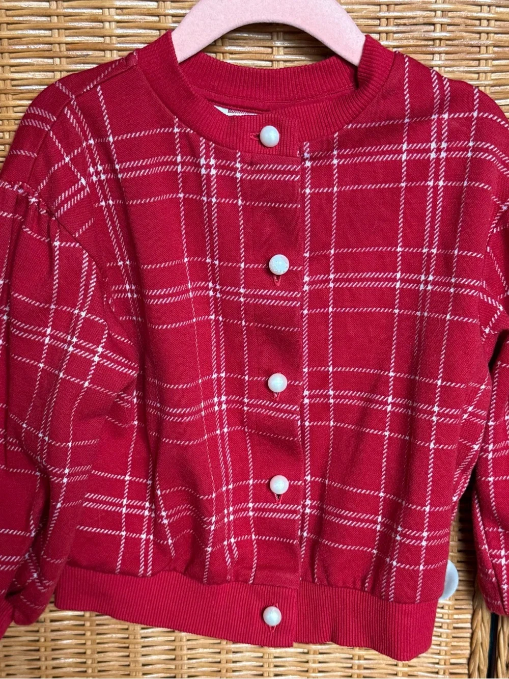 H&M Girls' Plaid red Set